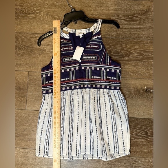 THML Halter Neck Sleeveless Embroidered Boho Top - Picture 6 of 7